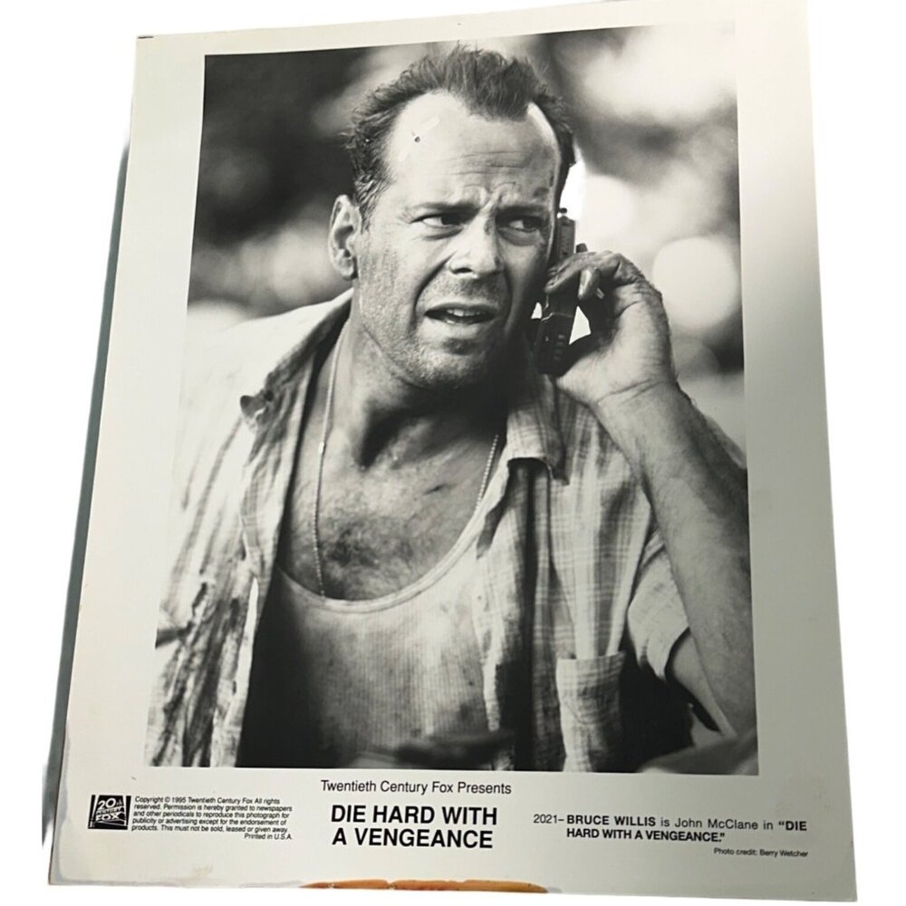 Twentieth Century Fox Bruce Willis Die Hard With a Vengeance 8X10 Wall Poster